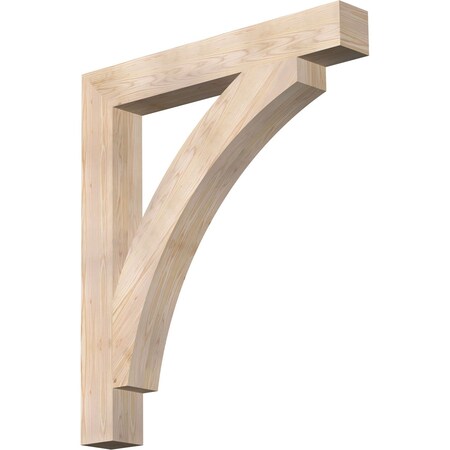 Ekena Millwork Thorton Block Smooth Bracket, Douglas Fir, 5 1/2"W x 42"D x 48"H BKT06X42X48THR05SDF